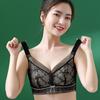 Large Size Women Gather A Thin Collection of Auxiliary Breast Full Cup No Underwire Large Breasts Show Small Non Magnetic Bra
