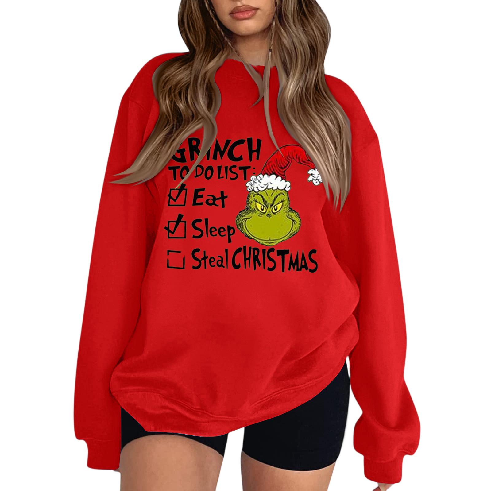 

Толстовка с круглым вырезом для женщин, осенние графические толстовки для отпуска с длинным рукавом и заниженной линией плеч L