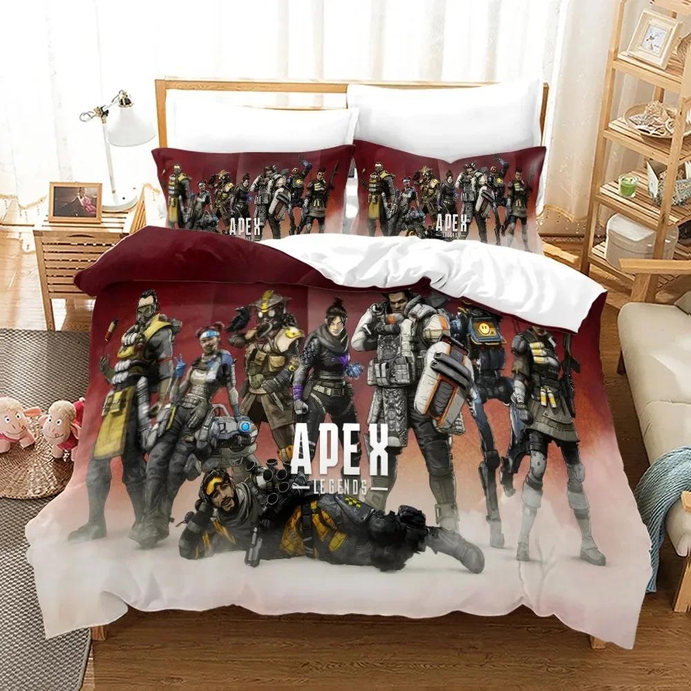 APEX Legends Bedding Set Single Twin Full Queen King Size Shooting Game Bed Set Aldult Kid Bedroom Duvetcover Sets 3D Print 012