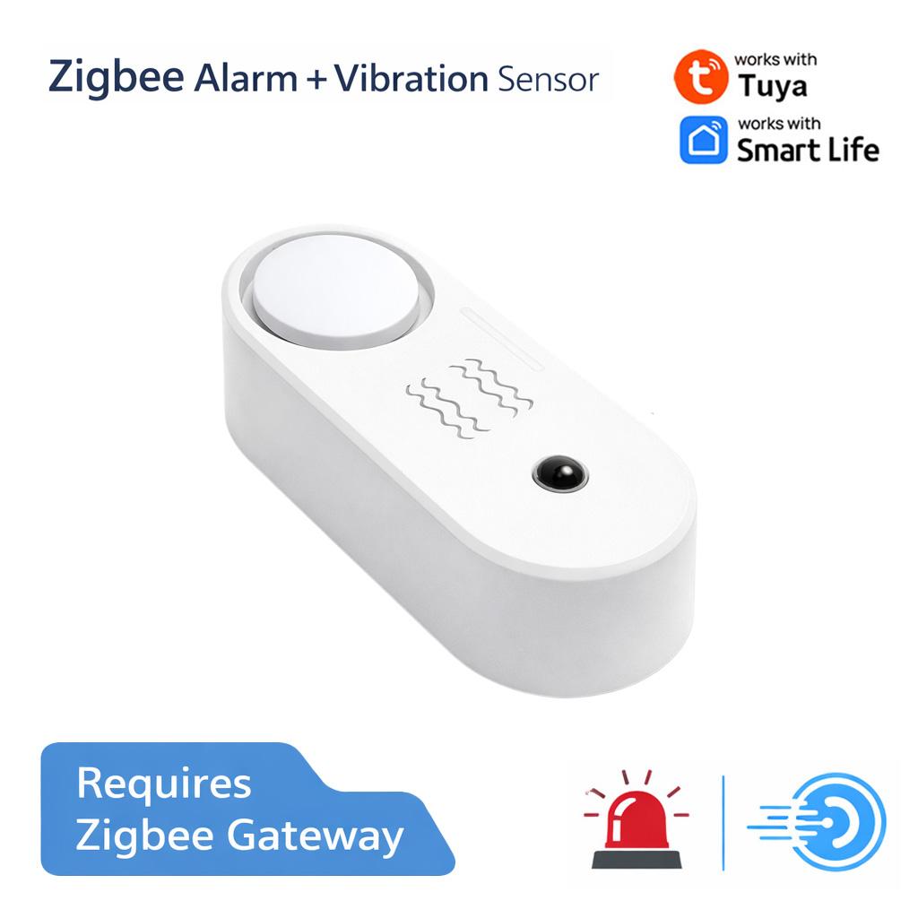 Zigbee Siren Alarm 110dB Vibration Sensor Optional TUYA Smart Life&2MQTT Smart Home Security Detector Required Zigbee Gateway