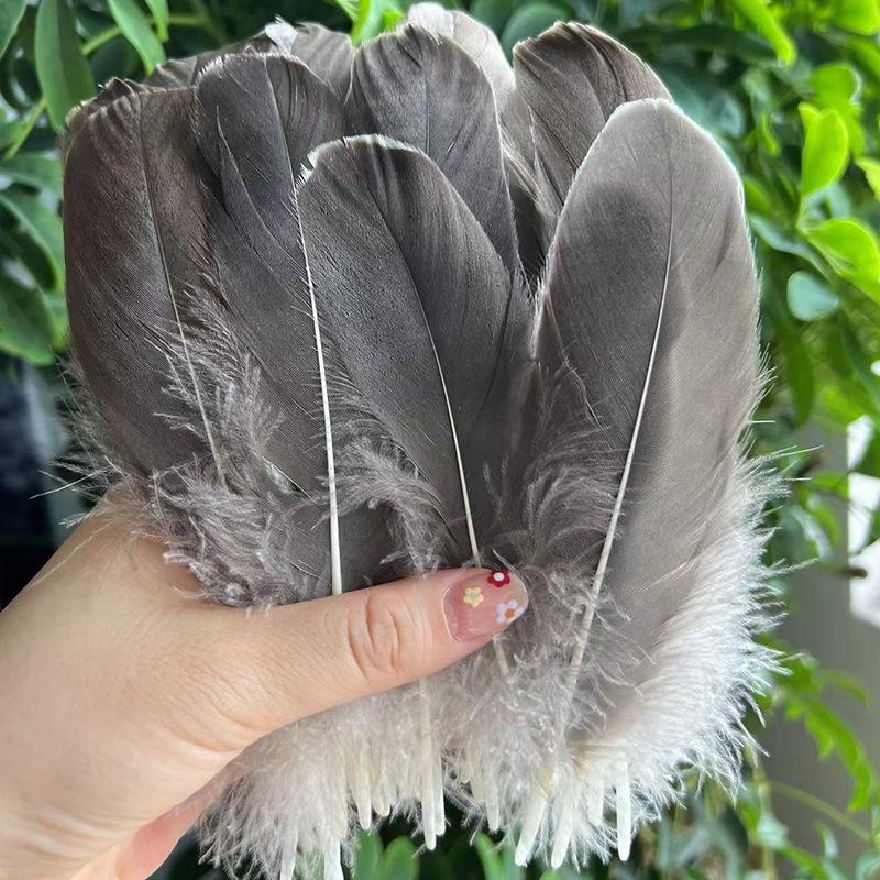 50Pcs Color Full Soft Big Floating Feather Goose Feather Diy Color Feather Headdress Craft Decorative Material