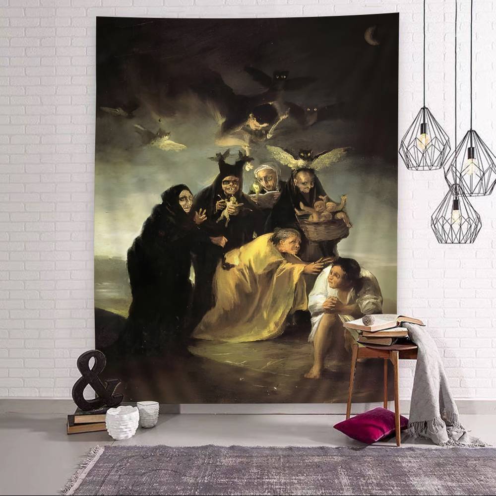 Francisco De Goya Oil Painting Colorful Tapestry Wall Hanging Home Decoration hippie bohemian decoration Art Decor
