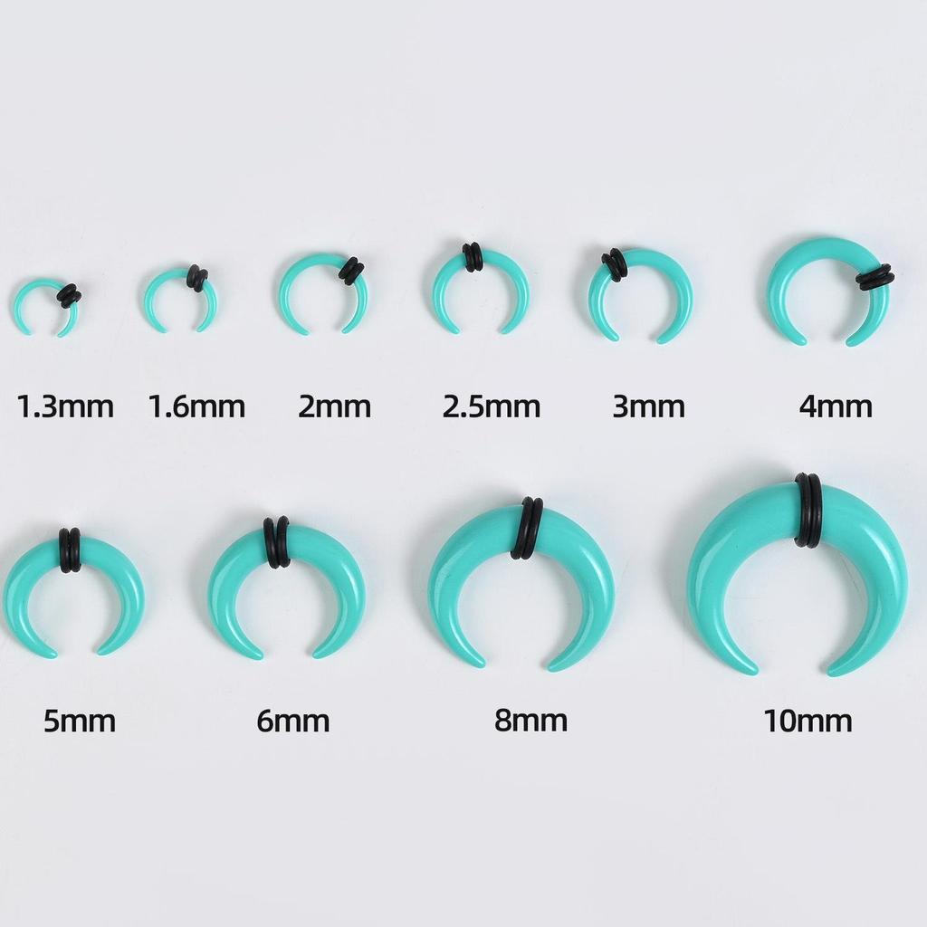 Acrylic Heart & Triangle Ear Plugs – Colorful Piercing Jewelry In Multiple Sizes