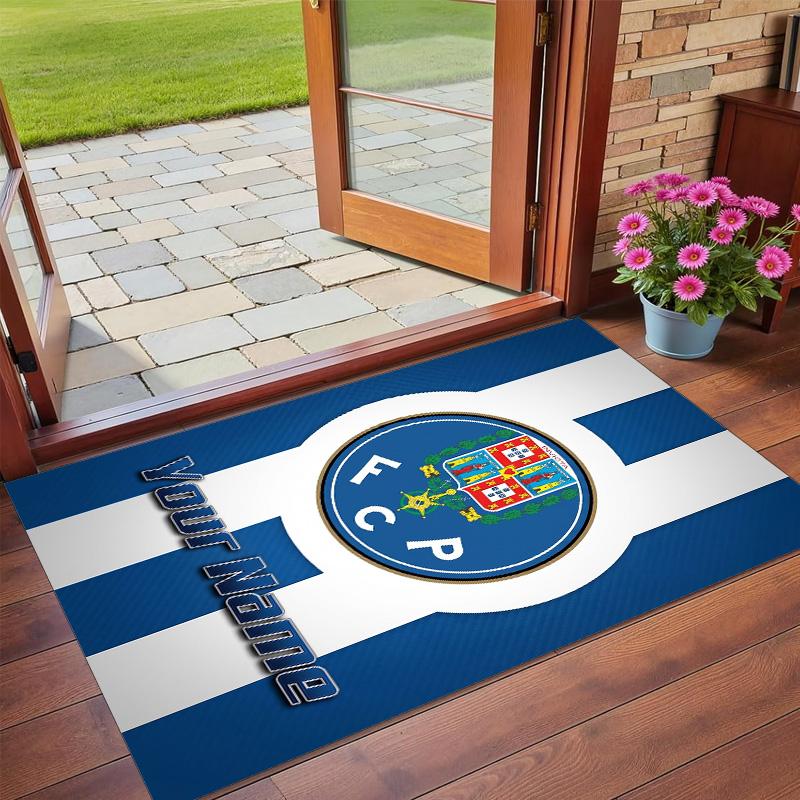 Crystal Velvet Rug Custom Name Text, Soft Non Slip Floor Mat Home DecorFC Porto