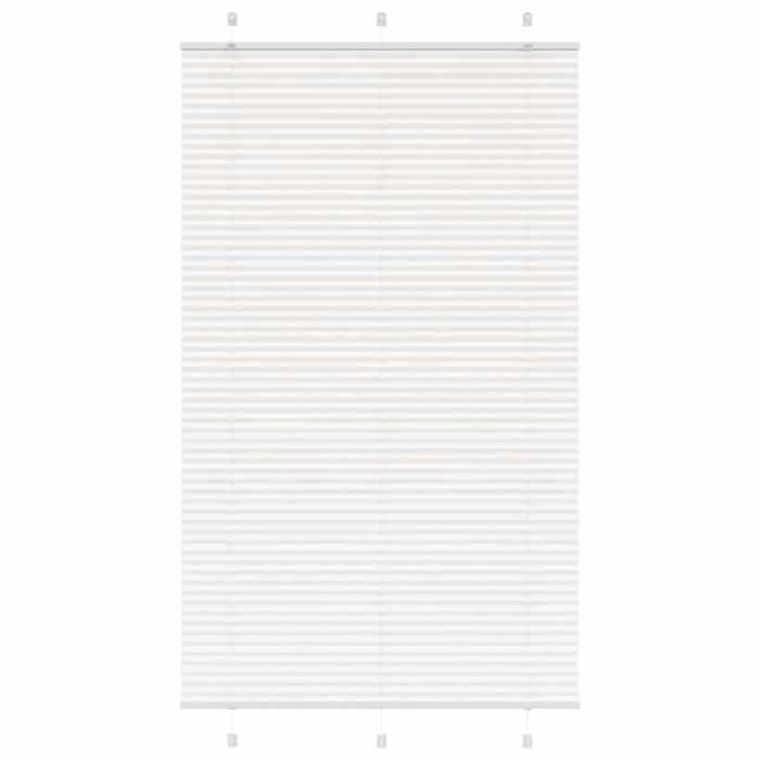 VidaXL Store plissé blanc 120x200cm largeur du tissu 119,4cm polyester, store plissé de fenêtre, store accordéon, store 4015521