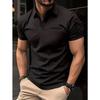 Men's Daily Casual Polo Shirt with Collar Buckle
