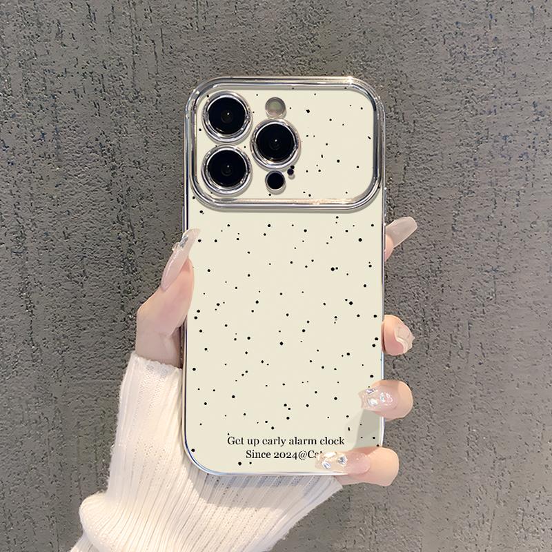 

Брызги чернил Черный Английский для IPhone15 Гальваническое покрытие Windows X Чехол для мобильного телефона 14/13/12/11promax Мягкий чехол 78 Apple 17promax