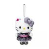 Cute Hello Kitty Plush Pendant With Plaid And Leopard Print Dress Decor For Girls Gift