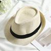 Summer Gangster Cap Wide Brim Jazz Dress Hat Cowboy Fedora Hat Sun Hat Straw Panama Cap