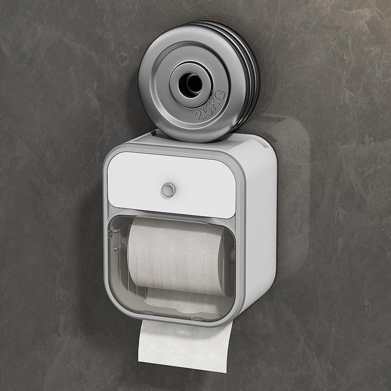Wall mounted tissue holder roll paper holder paper drawer toilet tissue box non perforated storage rack bathroom accessories