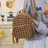 Schoolbag1011 Autumn and Winter New Plaid Girl Bag Cute College Backpack Large Capacity Versatile Woolen Messenger Bag Bag