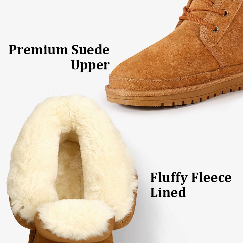 Fashion Crestar Women Boots Fashion Brand Mini Boots Ankle Winter Boots Soft Sole Cozy Fur Lined Winter Boots Indoor Outdoor Cotton Shoe