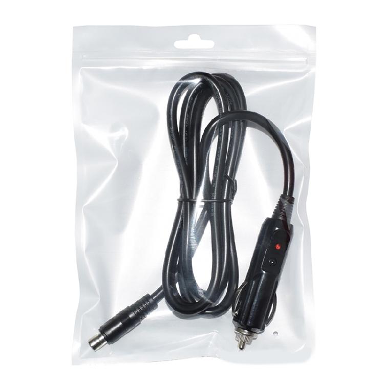1.5M Car Charger Male Plug to DC8020 Adapter Cord Easy Connection Line with Indication Light for Mobile Power Supply