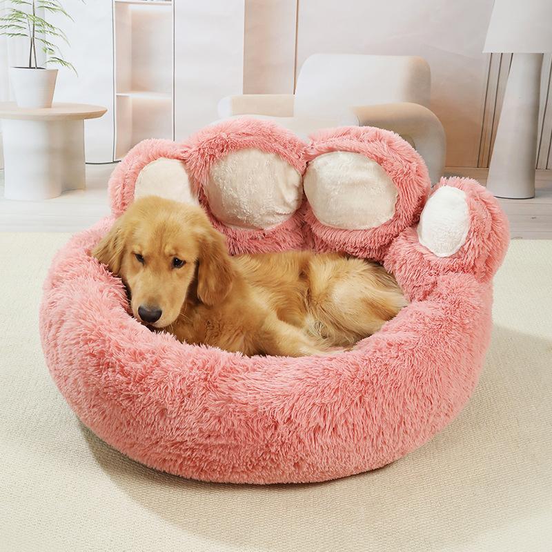 Doghouse Cat Nest In Winter Warm Bear Paw Pet Nest Pad Cute and Fun Pet Supplies for All Seasons