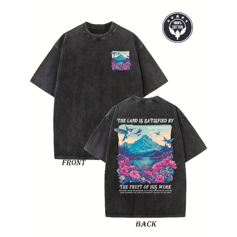 

Men S Heavyweight Retro Washed T-Shirt Featuring a Christian Design,Designed in a Relaxed Hip-Hop Street Style.This Casual Round-Neck Short-Sleeve Tee S чёрный