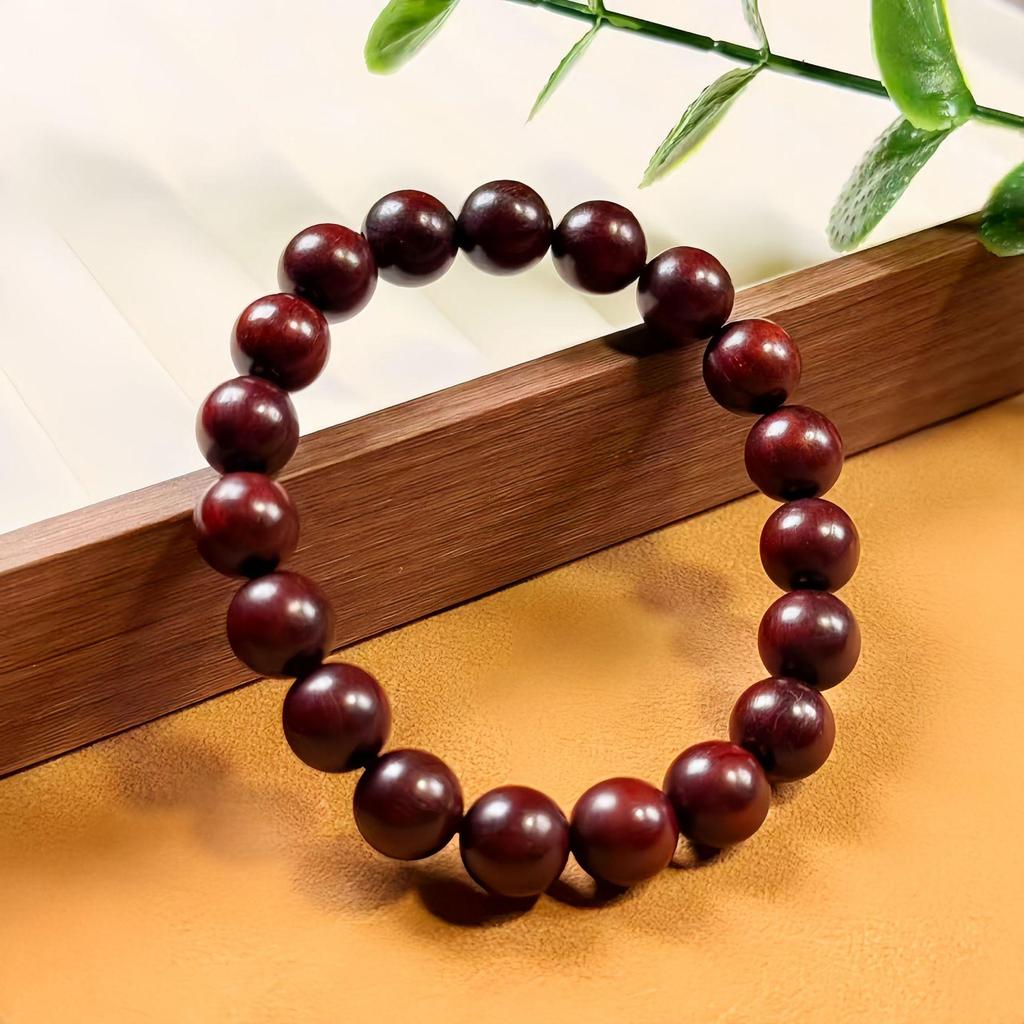 Zambia Red Sandalwood Beads Bracelet - Men's 20 Beads or Women's Sandalwood Rosary