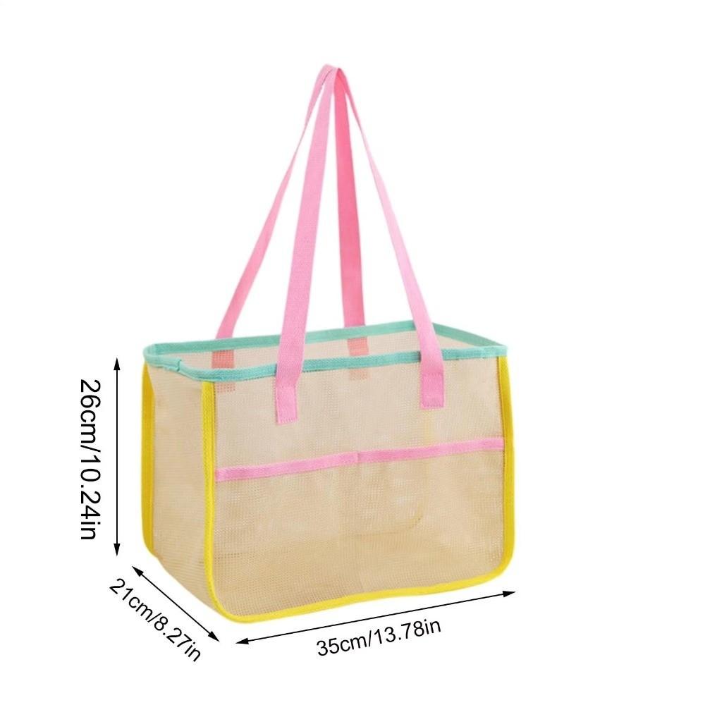 Breathable Shower Tote Bag Foldable Beach Storage Bag Durable Mesh Beach Bag Swimming Pool