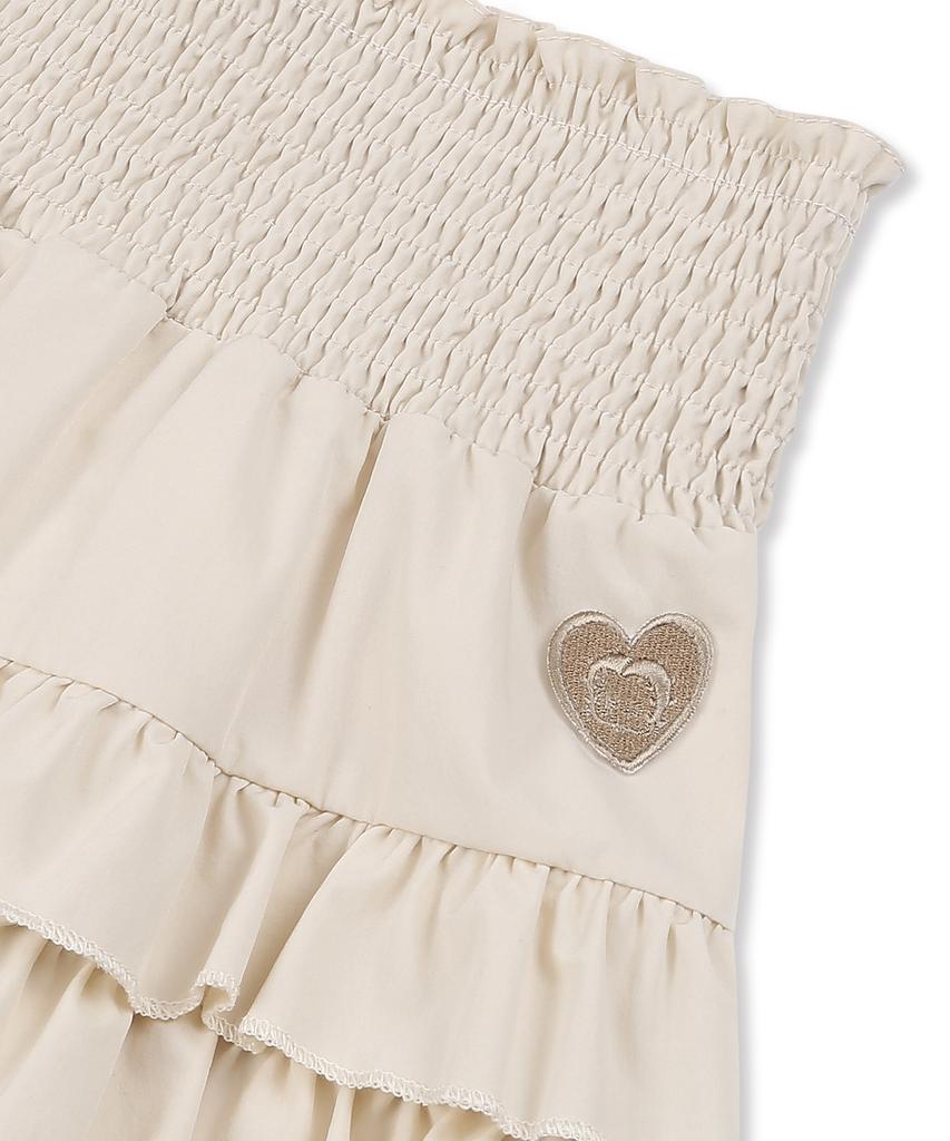 Canvas Betty Boop Frill Mini Tutu Skirt_Beige