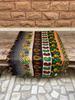 Handmade Kantha Quilt: Floral & Striped Bohemian Bedspread