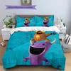 Loba and Purple Monster  Pattern Bedding Quilt Set  Home Decoration  Gift (1 * duvet cover + 2 * pillowcase  without core)