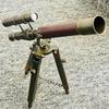 Brass Double Barrel Nautical Telescope with Metal Tripod Stand Gift Birthday Gift Home Decor