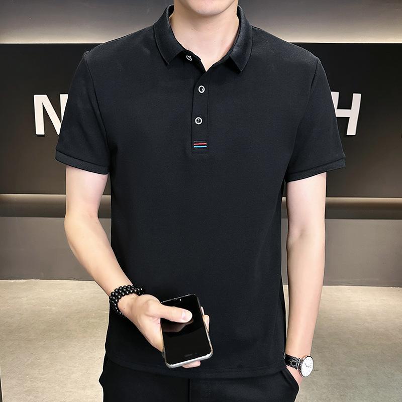 Cotton Short Sleeved Polo Shirt, Men's Flip Collar Casual Versatile Quality Top