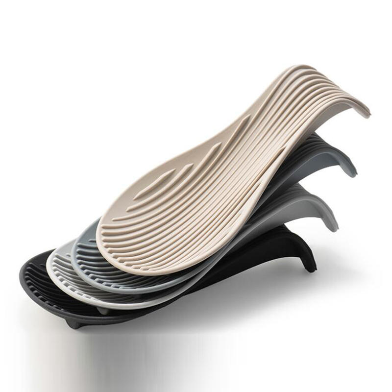 Silicone Kitchenware Tray, Kitchen Spatula, Soup Spoon, Silicone Spoon Holder, Household Thick Insulated Silicone Spoon Holder