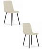 Kara Chair - Light Beige Velvet / Black Legs X 2