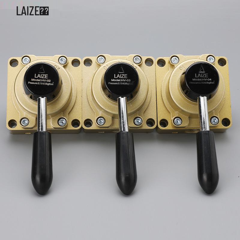 HV-02 Hand-Operated Pneumatic Valve: Three-Position Four-Way Switch, Manual Control with Cylinder Reversal.