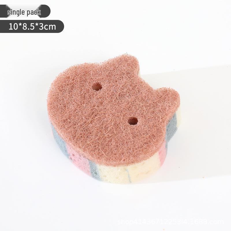 

Персонализированная губка для мытья посуды из древесной целлюлозы в форме кошки: Легко моющаяся кухонная губка.