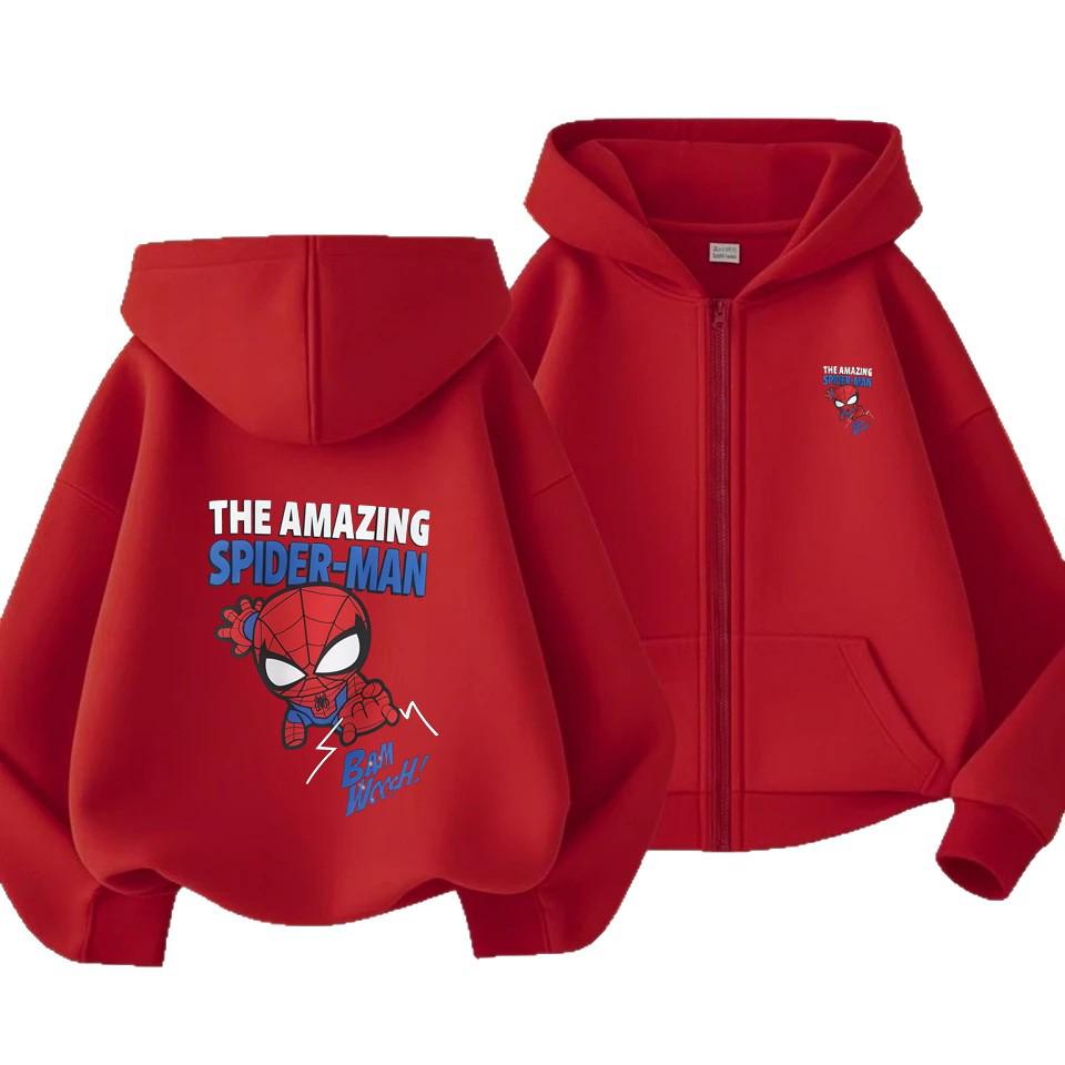 Anime Spider-Man Zippered Hoodie: Kids & Adults Spring/Autumn Sweatshirt