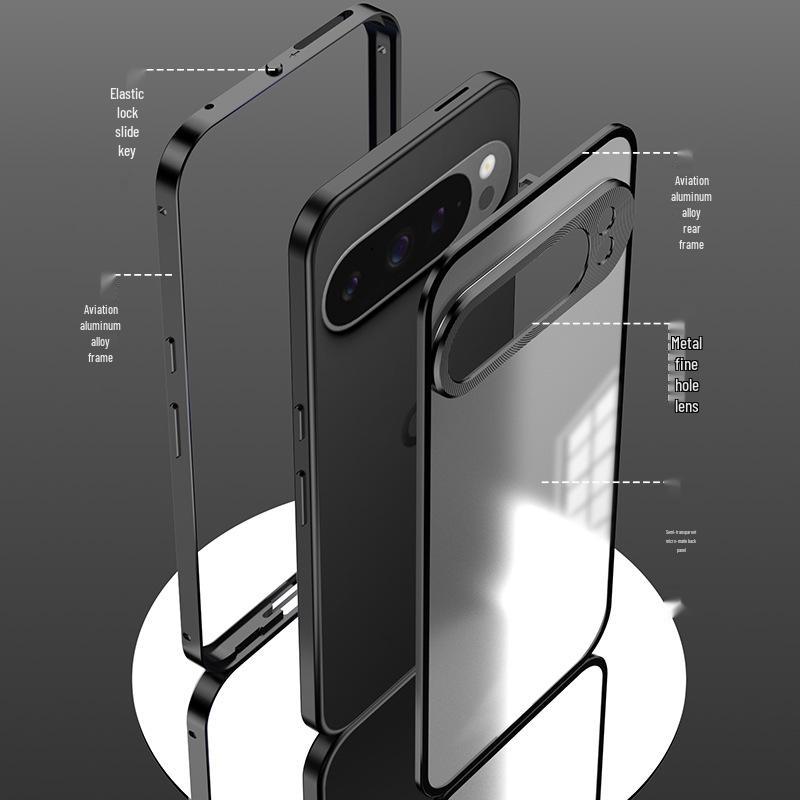 Google Pixel 10 Pro XL Metal Frame Magnetic Snap Phone Case