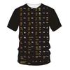 Creative Computer Keyboard 3D Printing T-Shirt Summer Men's Round Neck T-Shirt Trend Short Sleeve Casual Street Loose