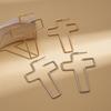 Metal cross silver needle stud earrings fashion earrings temperament cold wind earrings