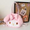 My Melody Plush Tote Bag With Zipper Closure For Daily Use And Fashion Accessory