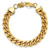 5/12MM New Trendy Thick Cuban Chain Men Bracelet Classic Silver Gold Plated Chunky Chain Bracelet For Men Women Jewelry Gift