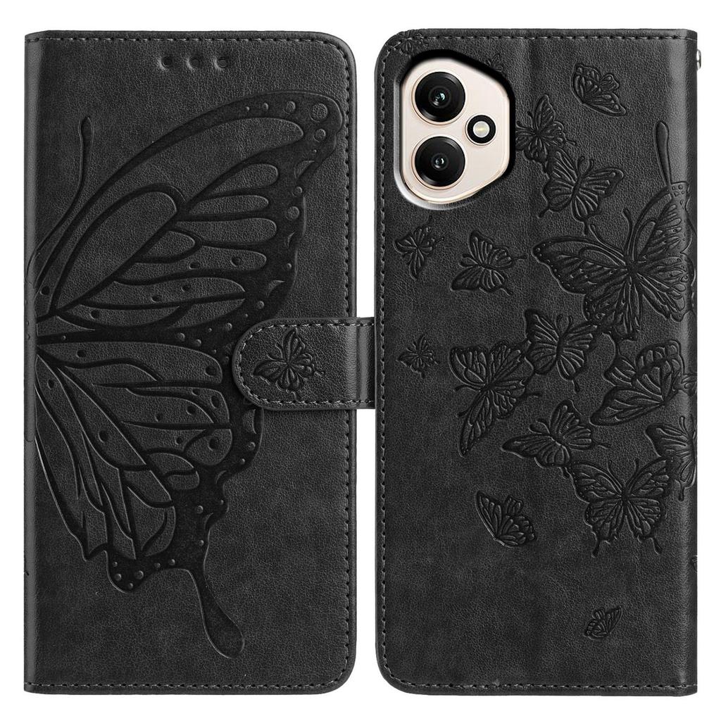 Pro Honor 400 5G (Globální) Pouzdro Butterfly Vytištěná Peněženka Stojánek PU Kůže Vyklápěcí Kryt na Telefon s Poutkem