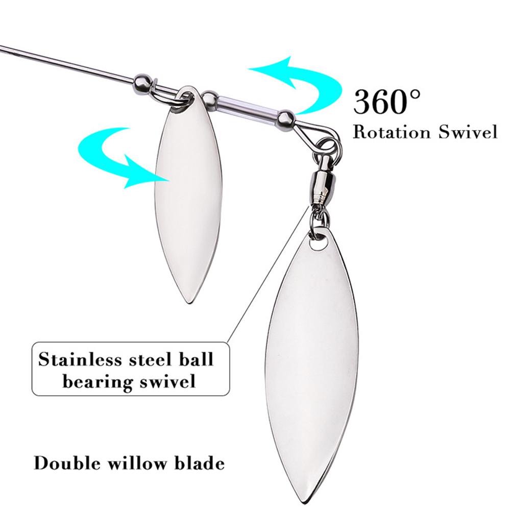Spinnerbait Fishing Lures Bass Fishing Lure Spinner Baits Kit Hard Metal Buzzbait Spinnerbait Jigs For Bass Pike Trout Salmon 10g/14g