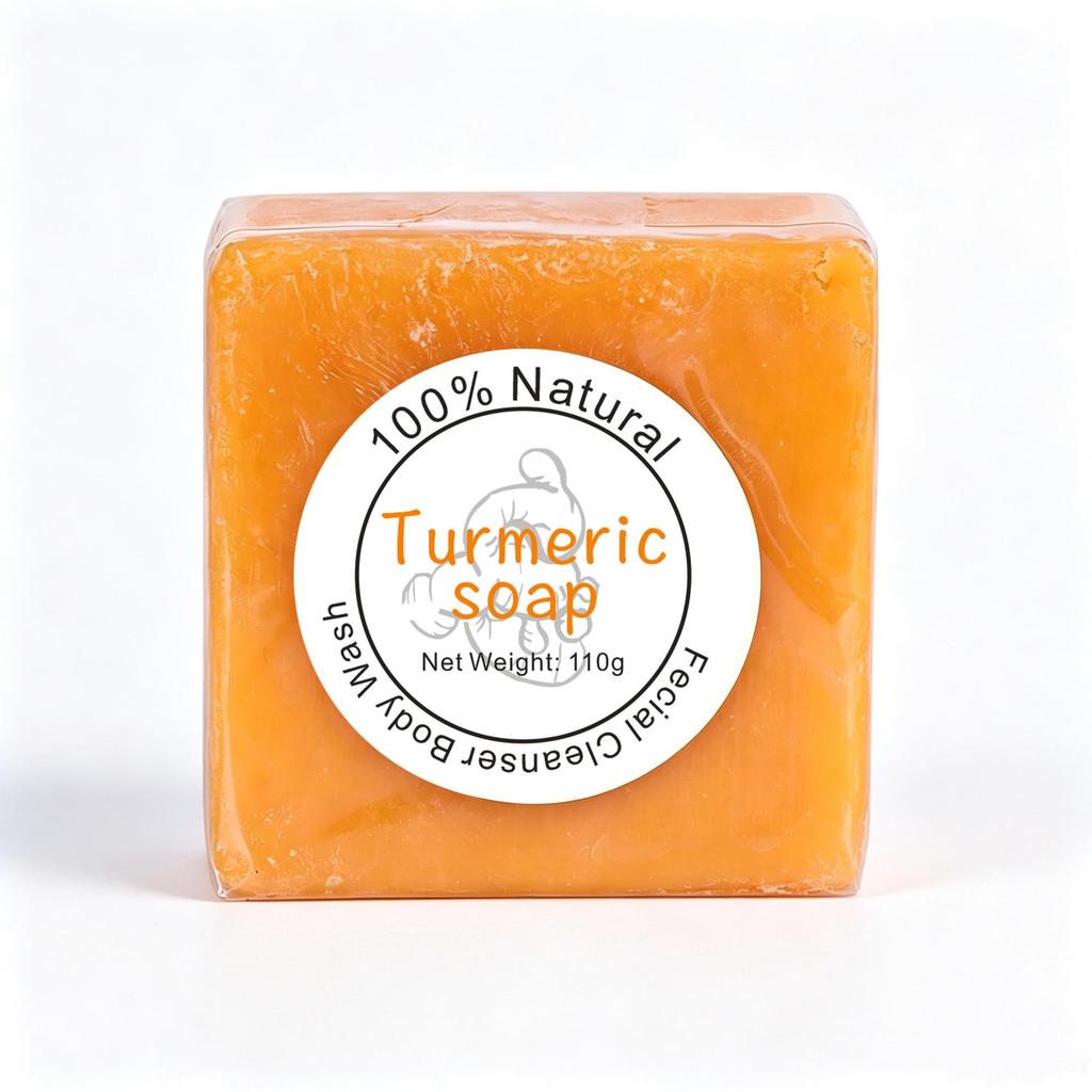 TK Style Handmade Cold Process Soap: Turmeric, Lemon, Kojic Acid, & Ginger for Bath & Face - European & American Market.