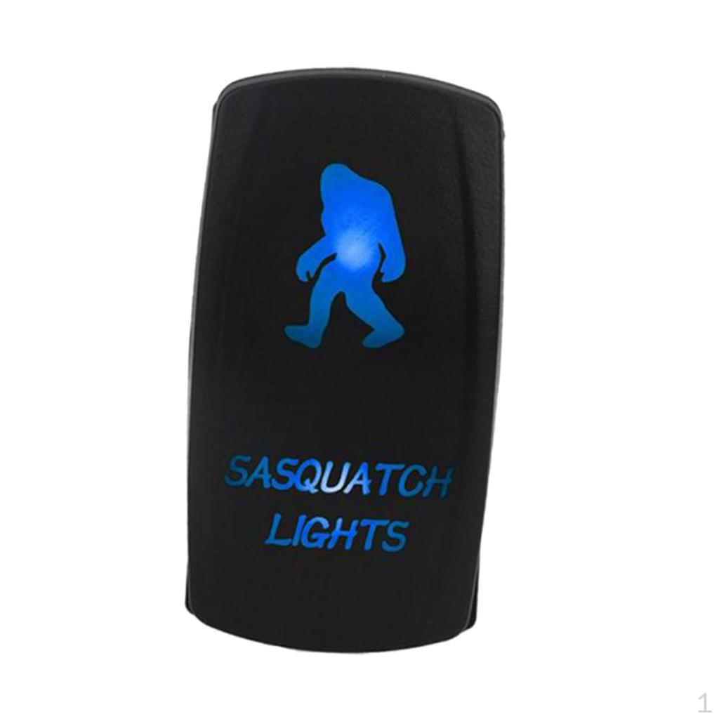 

Black Sasquatch Rocker Switch 12V/24V 5Pin for boat RV Blue LED