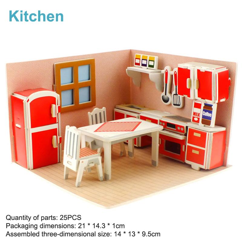 Children's Paper Puzzle 3D Model Craft House DIY Early Education And Educational Toy Assembly