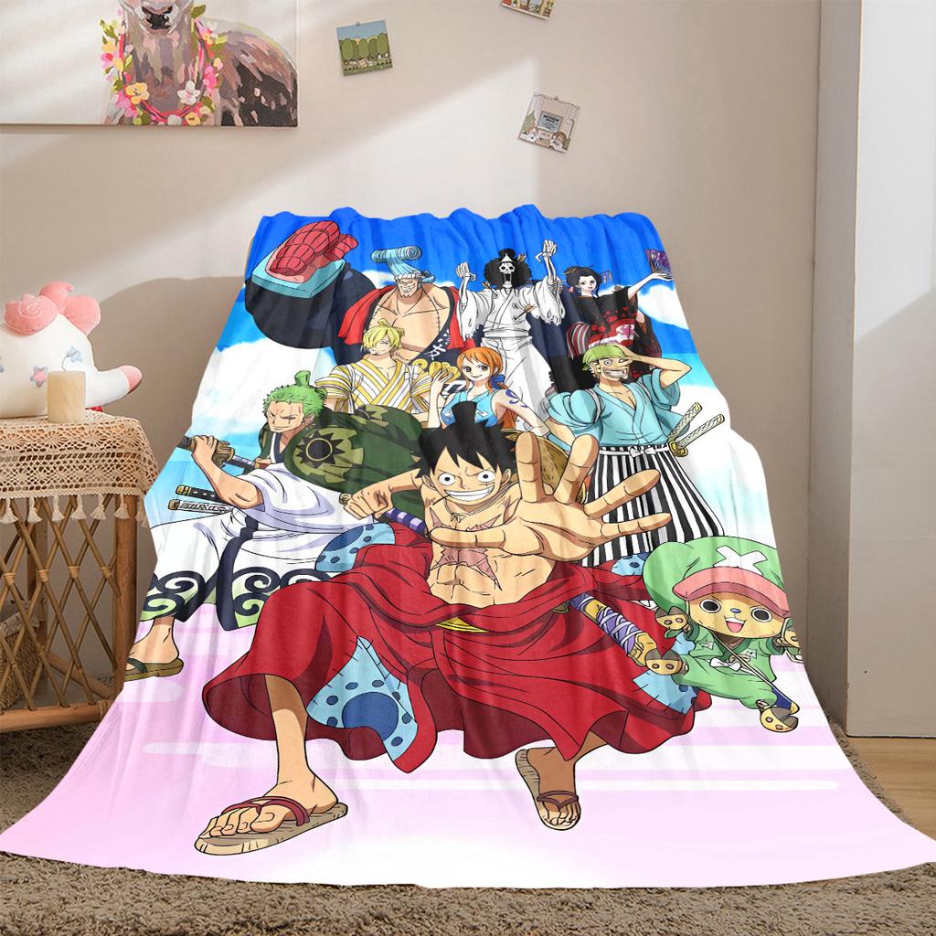Anime Pirate Adventure All-Season Versatile Travel Blanket Compact Suitable for Office Nap & Outdoor Camping LXR157