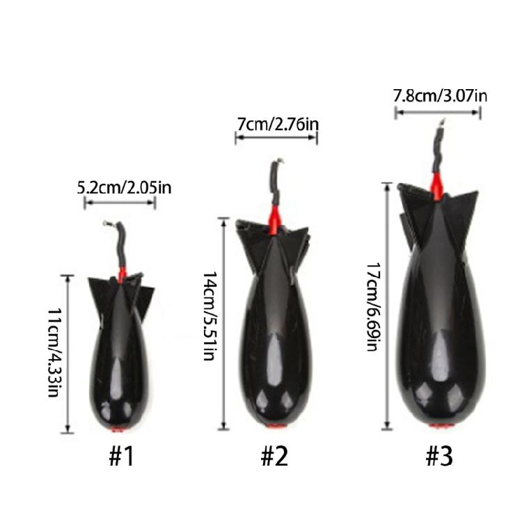 Rockets Bombs Float Lures Baits Holder Fishing Feeder Nesting Tool Portable Bombs Baits Thrower Pellet Rockets Feeders