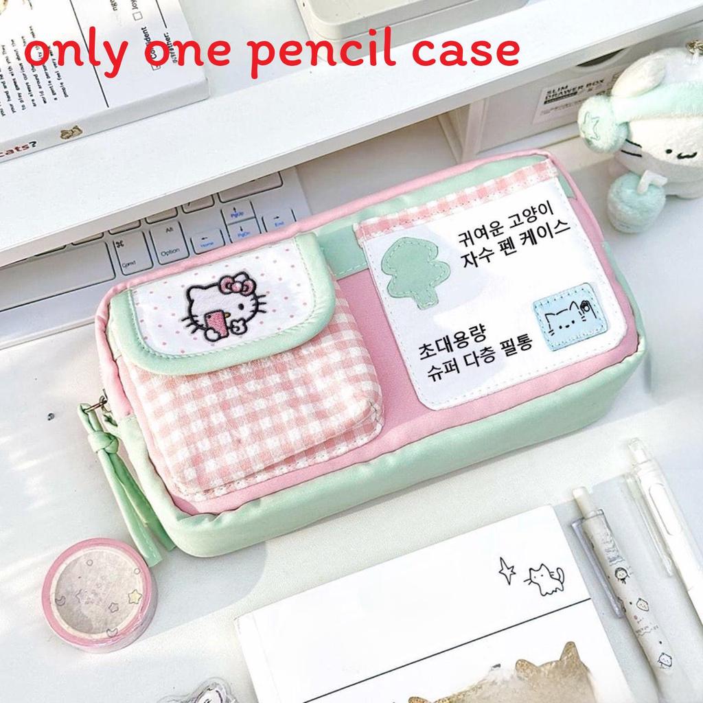Cute Cat Pencil Case With Large Capacity For Students And Office Supplies