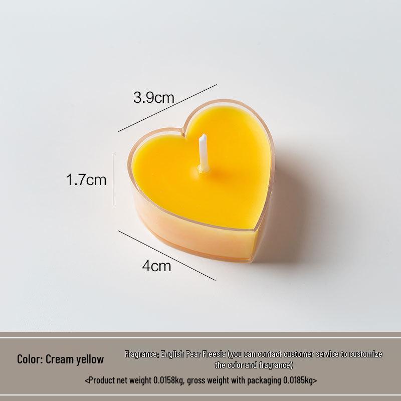 Heart-Shaped Romantic Birthday Candles: Create a Cozy Candlelight Dinner Ambiance
