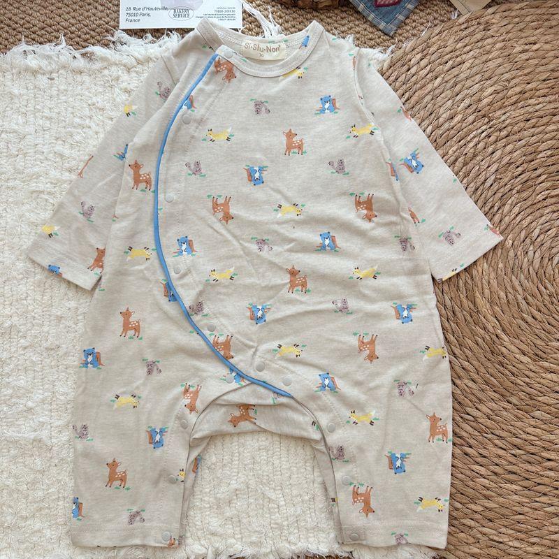 

Japanese Original Order Infant Romper 70-80 Cute Cotton Jumpsuit Fawn 70