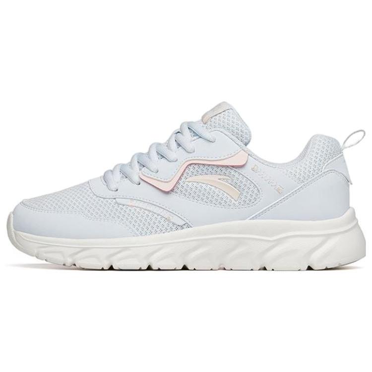 New Anta Cushioned Slip Resistant Abrasion Resistant Low Top Running Shoes Women's Gray White Pink 922225530-9