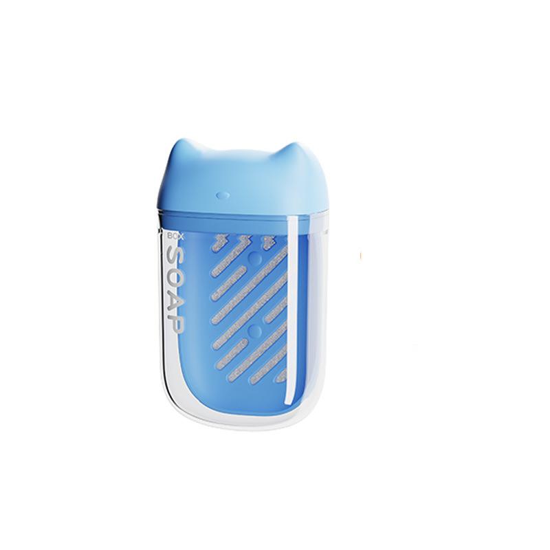 

Portable Multicolor Cat Travel Soap Box Travel Portable Soap Storage Box Mini Soap Box Drain Cover Sealed Soap Box Out Tools синій