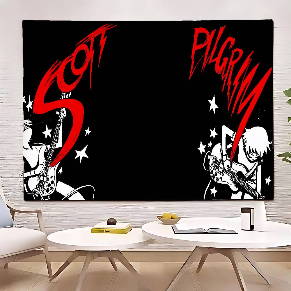 

SScott Pilgrim Tapestry Customizable Tapestries Of Various Styleswall Hangings Celebrity Photo Printingwall Hangings 74x94cm(29x37in)