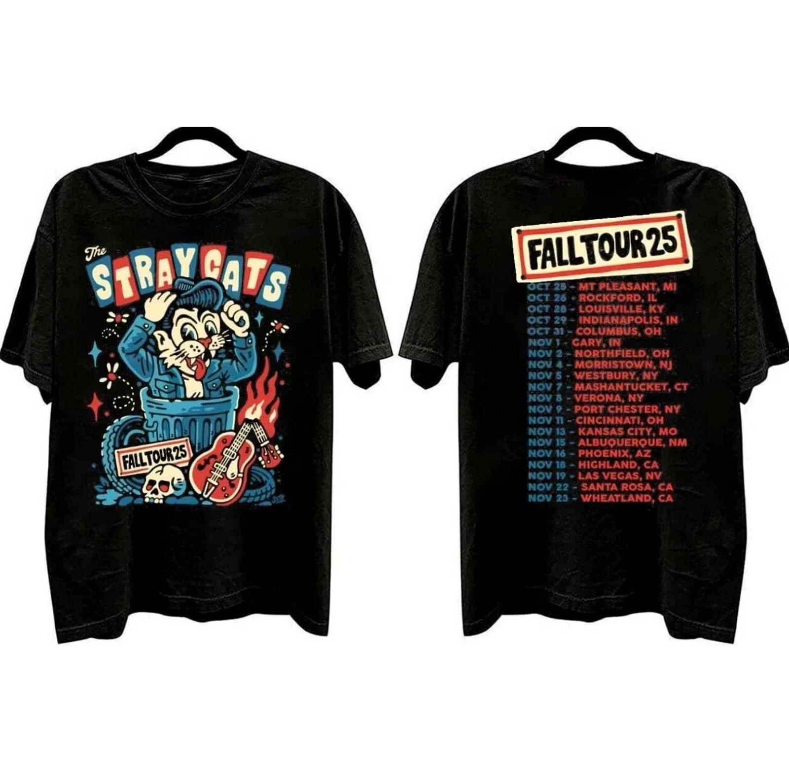 The Stray Cats Fall Tour 2026 Two Sides Unisex T-Shirt Gift for Fans All Size XXXL